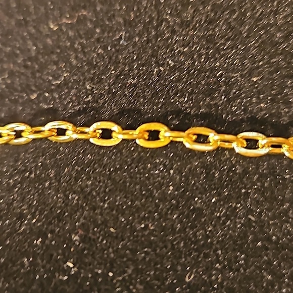 CABLE CHAIN GOLDTONE 19 1/2" Necklace & 7" Matching Bracelet - Picture 5 of 6